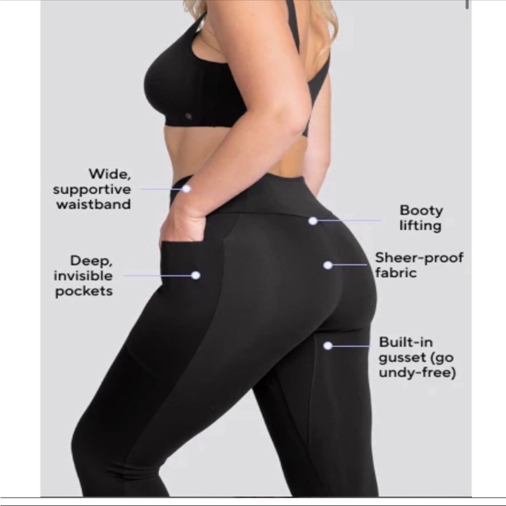 Honeylove black leggings with pockets - Picture 3 of 8